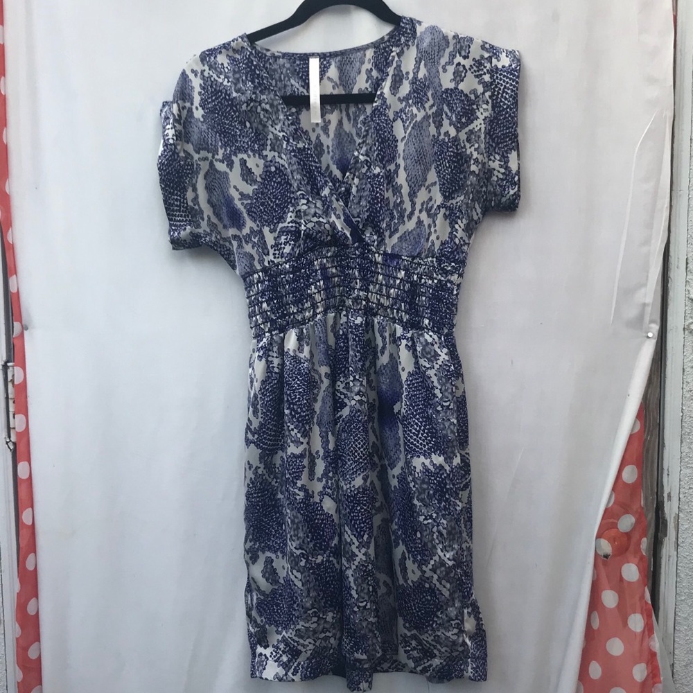 Audrey 3 +1 Paisley Blue Snake print Dress S